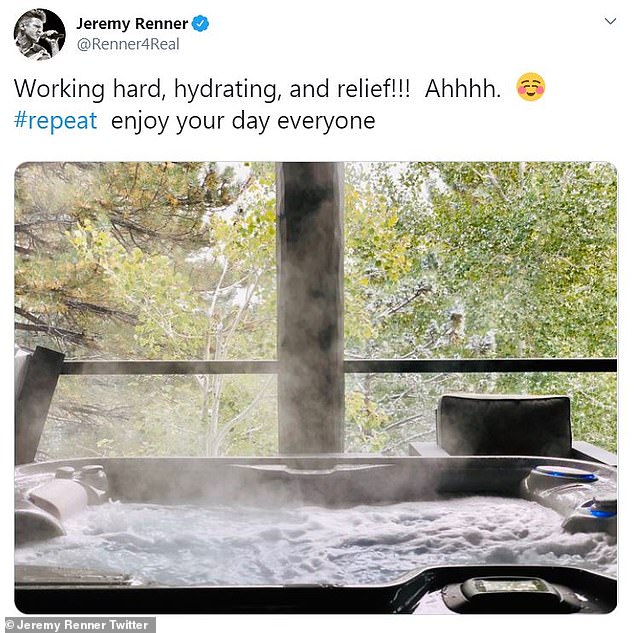 Jeremy Renner Shares Photo Of Hot Tub Hours After His Ex Wife Claimed