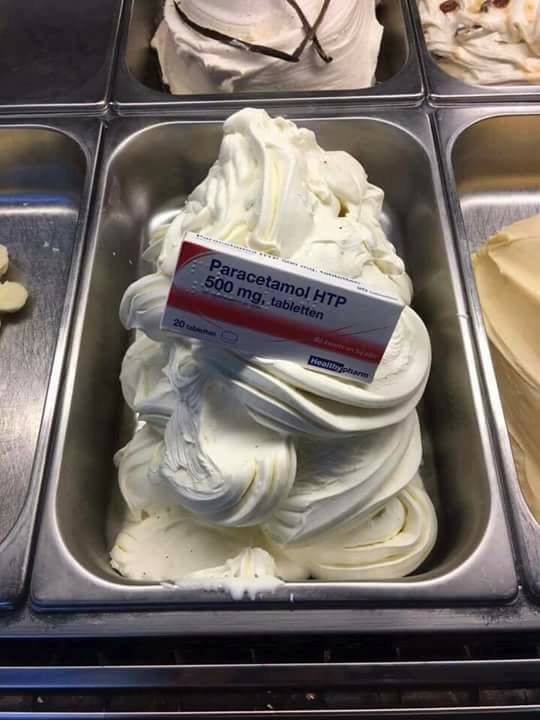 新开发的冰淇淋口味？你愿意尝试panadol口味的冰淇淋吗？