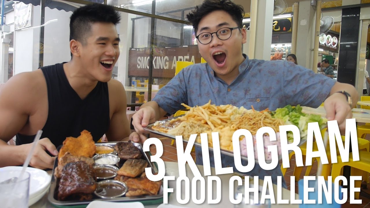 Finishing 3kg of Western Food challenge!