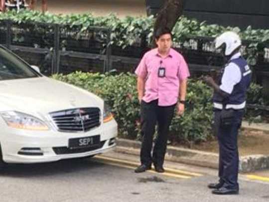 Was the elected President’s car booked for illegal parking?