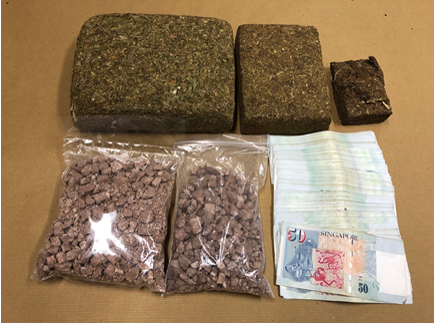 Singapore: CNB seizes more than S$142,000 worth of drugs; 5 suspects arrested