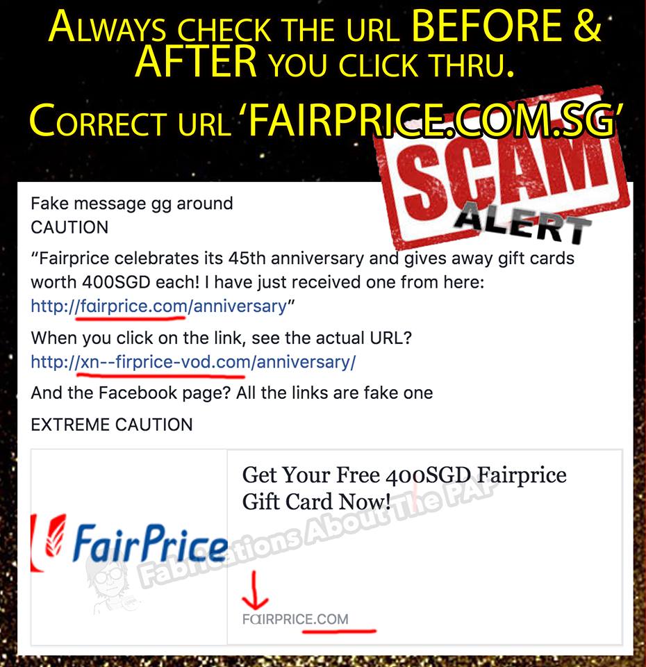 骗局花样层出不穷！最新的Fairprice诈骗邮件千万别相信！