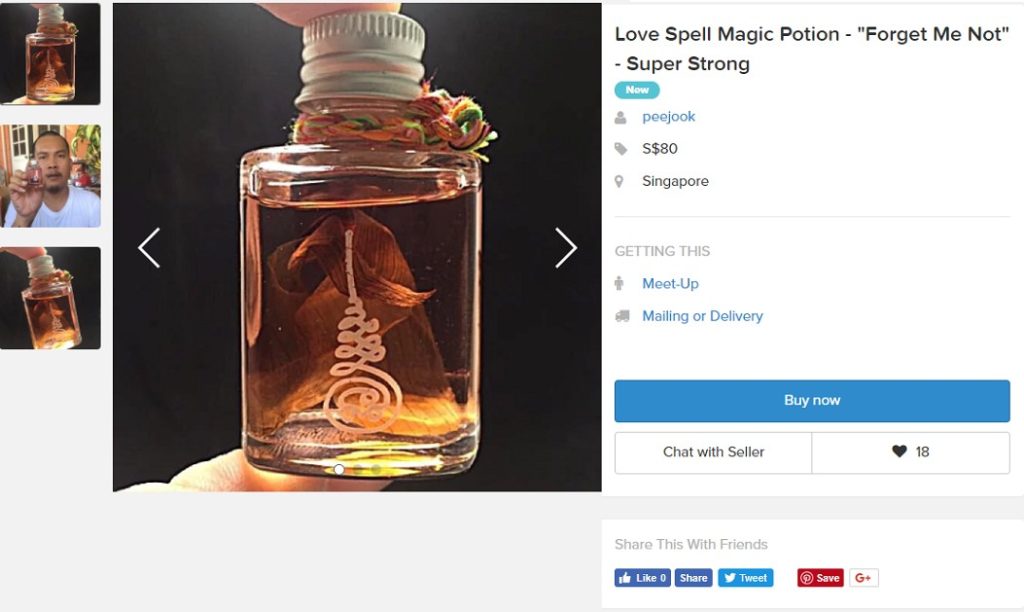 Love potions for sale! Do you believe in them? 