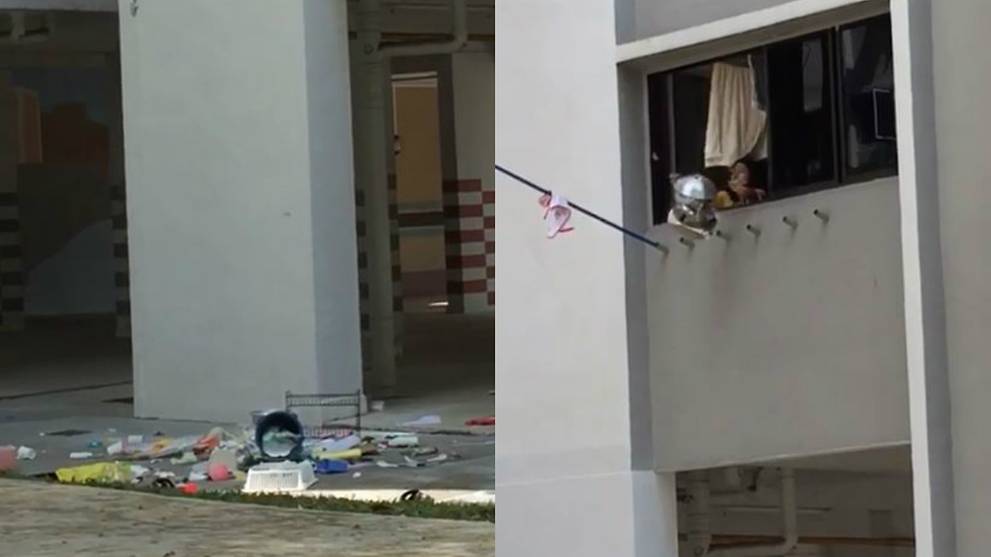 Maid arrested for throwing items from 2nd-storey Ang Mo Kio flat