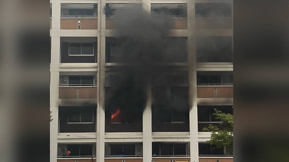 Fire breaks out in Tampines flat, no injuries were reported
