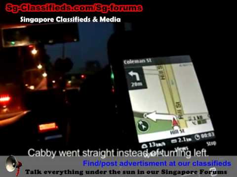 Singapore cabby driver caught cheating by going longer route!