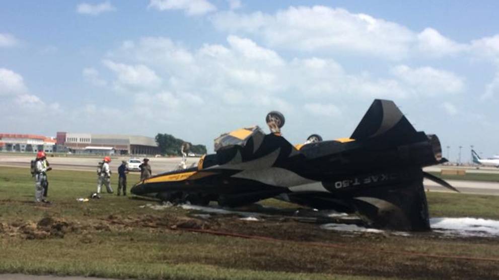 Singapore Airshow crash: Changi Airport reports photos circulating online to police