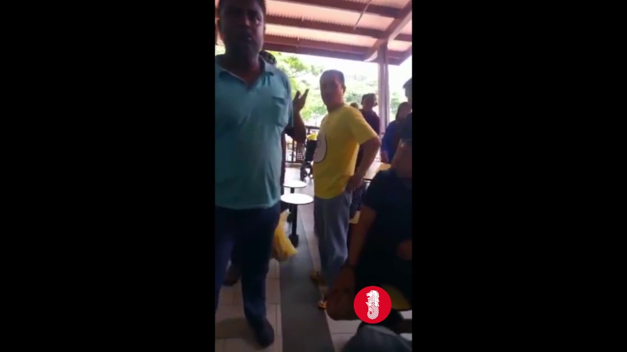 Indian man got chased out of hawker centre after hurling vulgarities