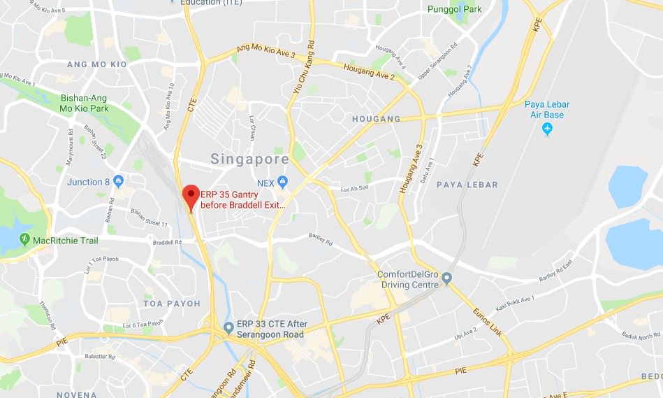 ERP rates will increase by $1 for 2 gantries at CTE & KPE from 6 May