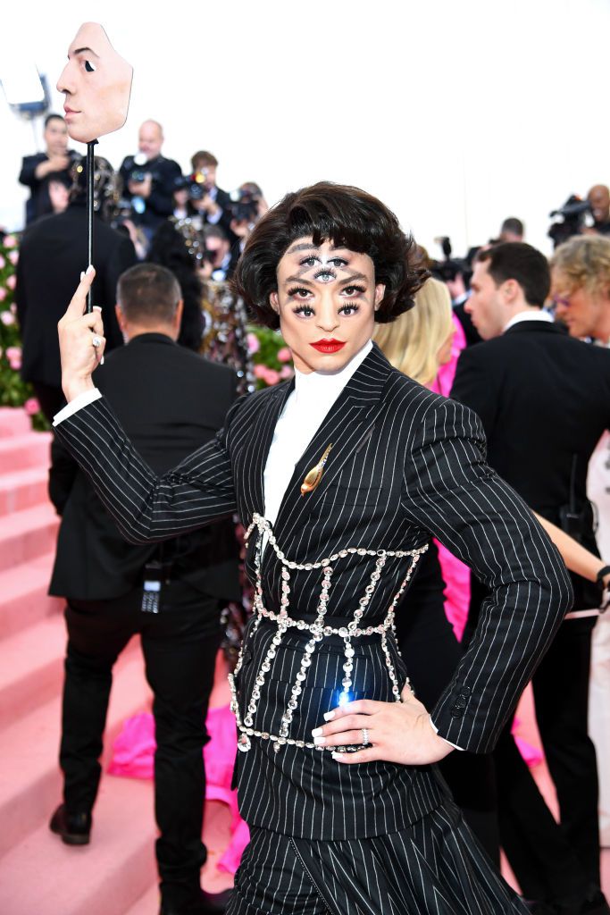 Ezra Miller's Incredible Met Gala Makeup Look is Giving Us a Headache