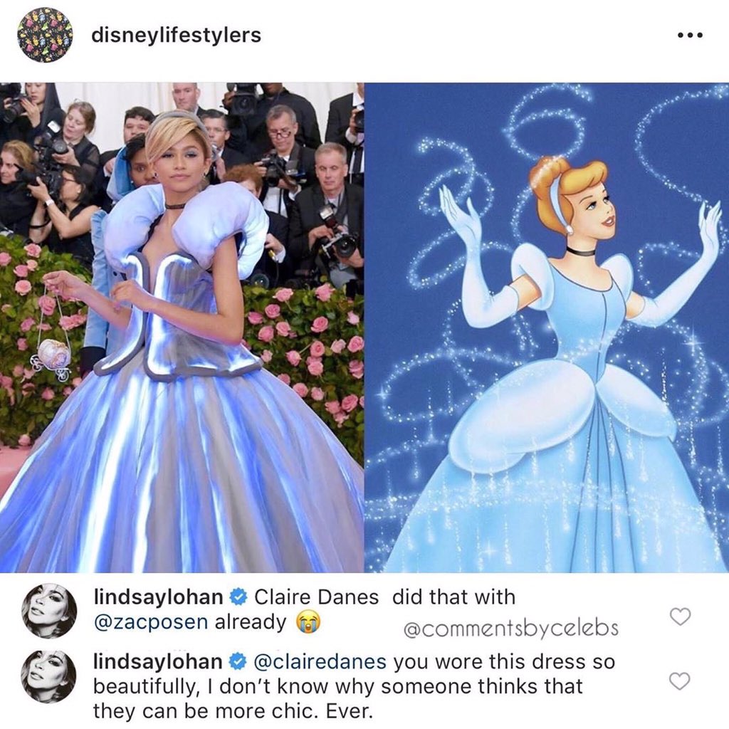 Lindsay Lohan Went Off On Zendaya’s Cinderella Look At The Met Gala On Instagram–And It Wasn’t Fetch