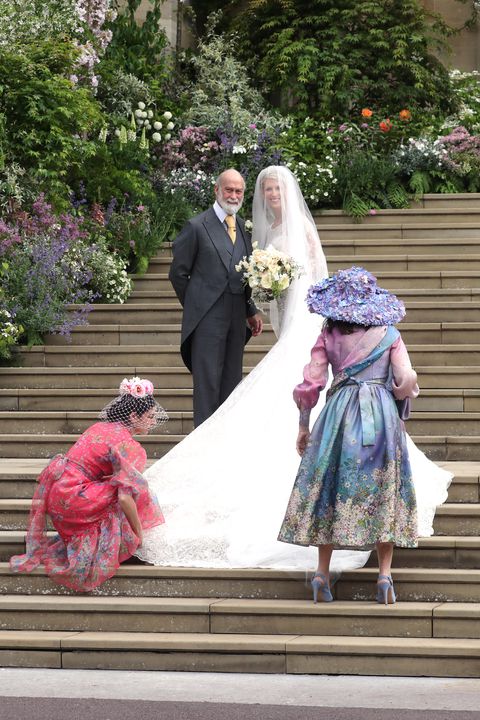 Lady Gabriella Windsor Looks Sublime in a Luisa Beccaria Dress at Her Royal Wedding