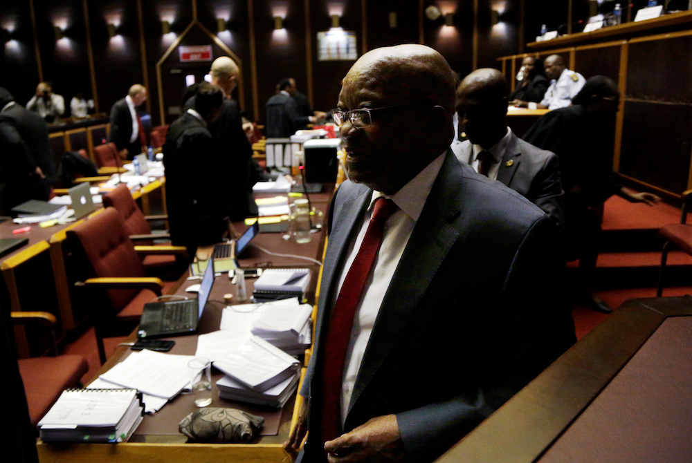 Zuma’s lawyers push for S.Africa graft trial to be dropped