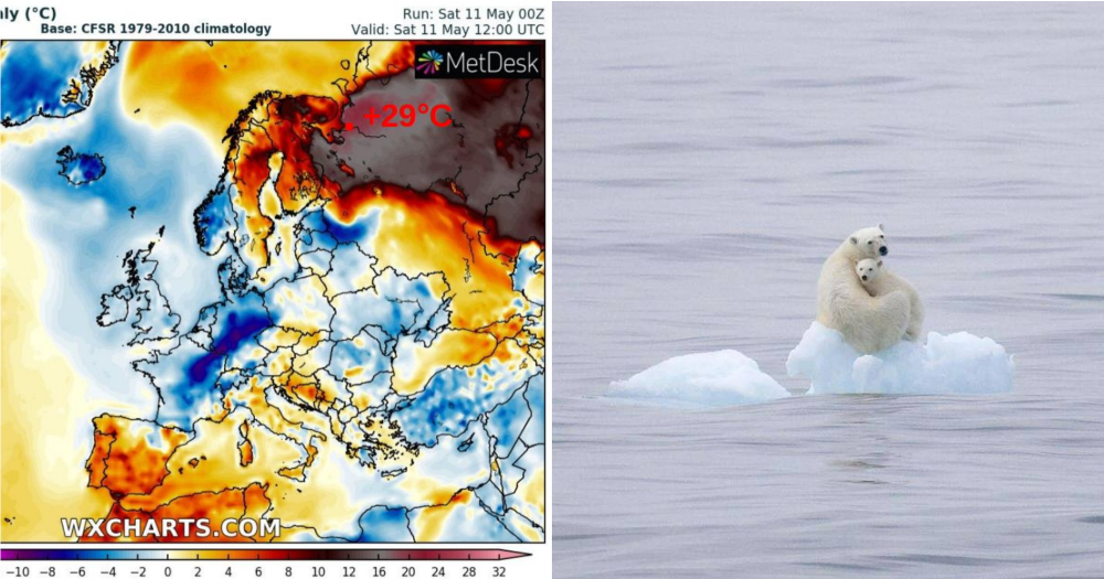 Area near Arctic Circle hit 29°C in May 2019