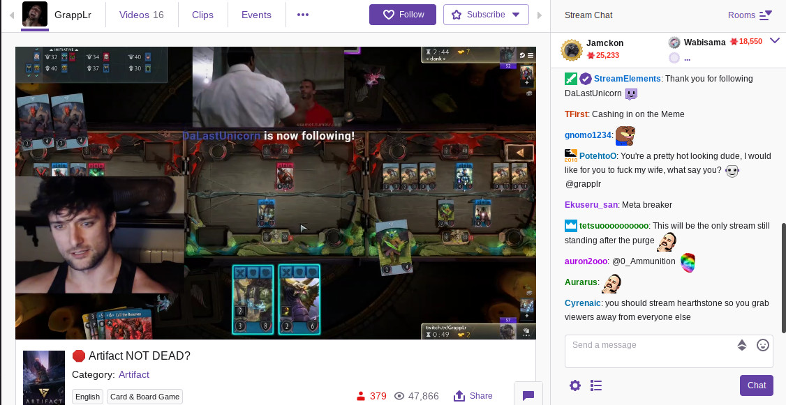 Twitch’s Artifact section has become a waking nightmare