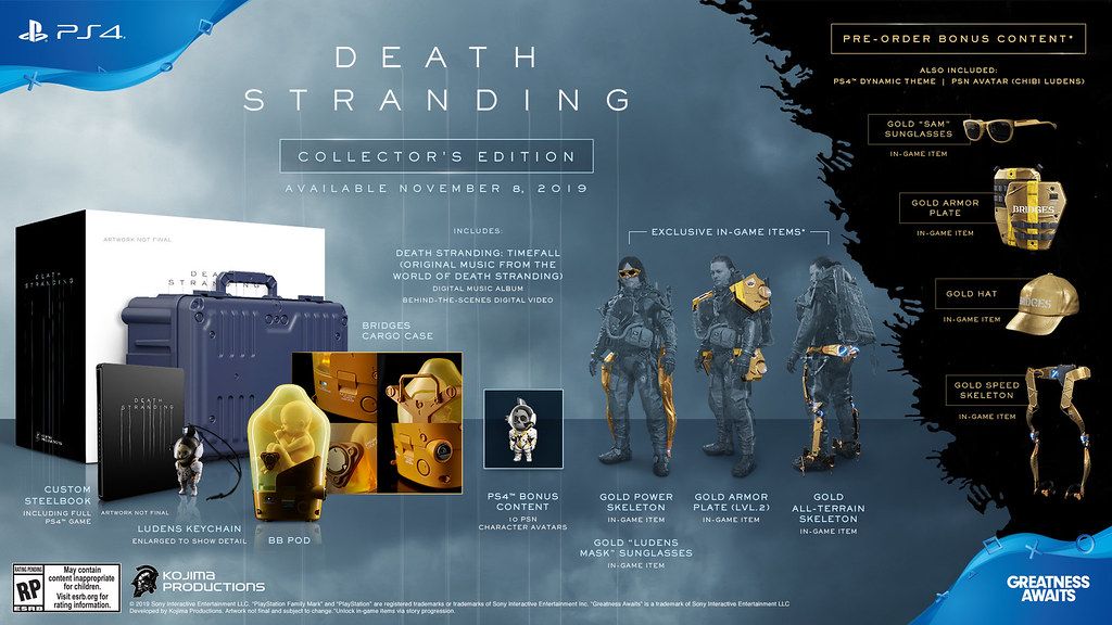Death Stranding collector’s edition comes with its own life-sized pod baby