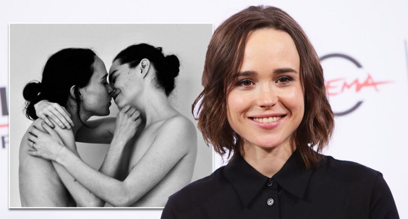 Ellen Page and wife post tasteful topless photo to celebrate Pride month