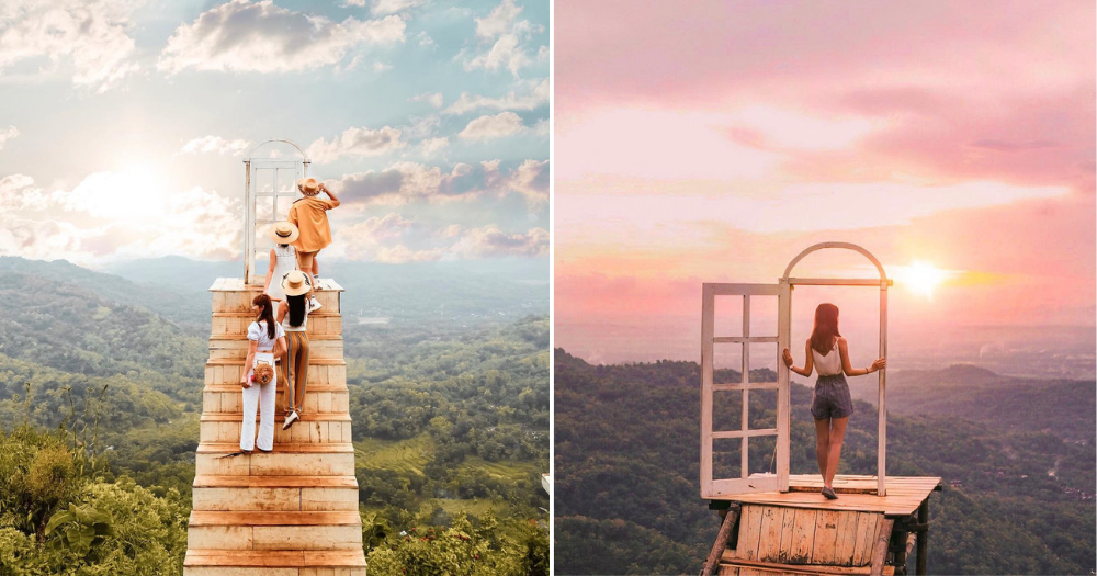 Instagrammable ‘stairway to heaven’ in Indonesia has scenic backdrop of forest-covered mountains