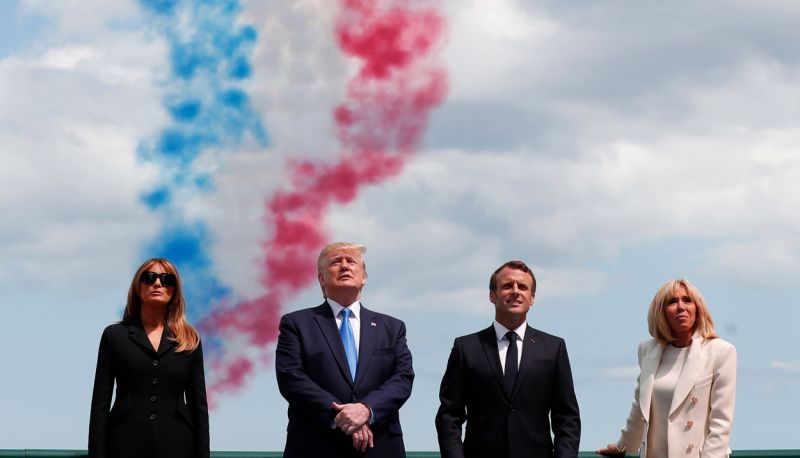'Disrespectful' Melania Trump criticised for leaving sunglasses on during D-Day ceremony