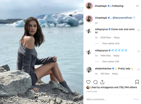 Irina Shayk Celebrates Bradley Cooper Breakup With Triumphant Instagram of Her Butt