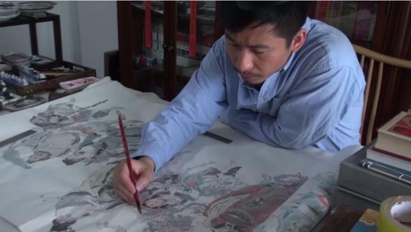 “80后”画家李云中 将孙悟空“画进”联合国