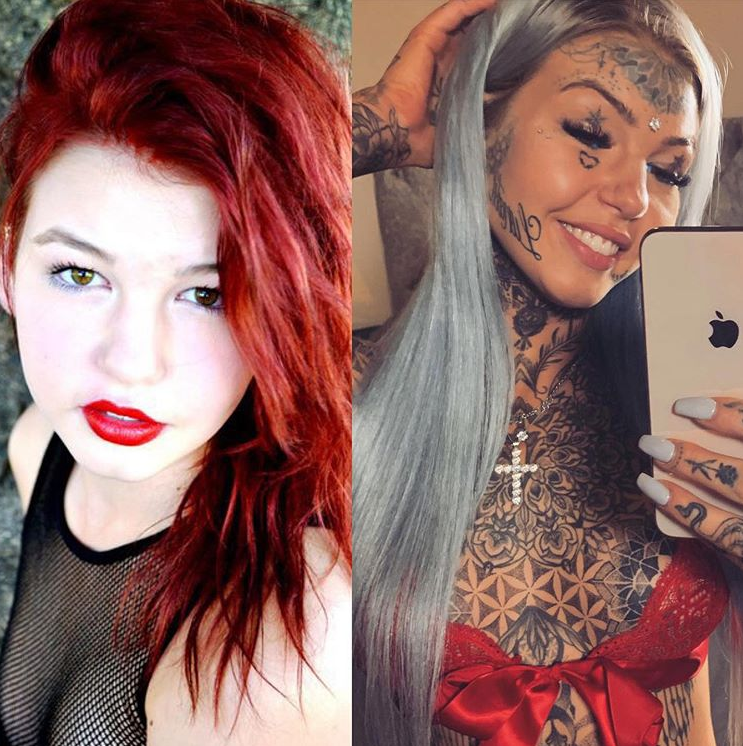 Woman Transforms Herself Into 'Blue Eyes White Dragon' With Fangs