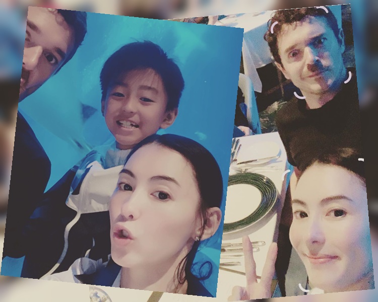 张栢芝携3子游新加坡 晒疑似细仔英籍生父合照