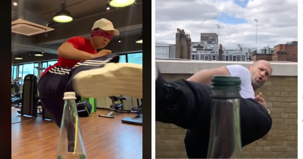 Watch Donnie Yen, Jason Statham, & More Celebs Attempt The Viral #BottleCapChallenge