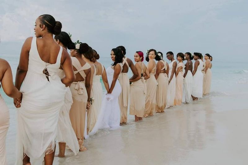 bride has 34 bridesmaids