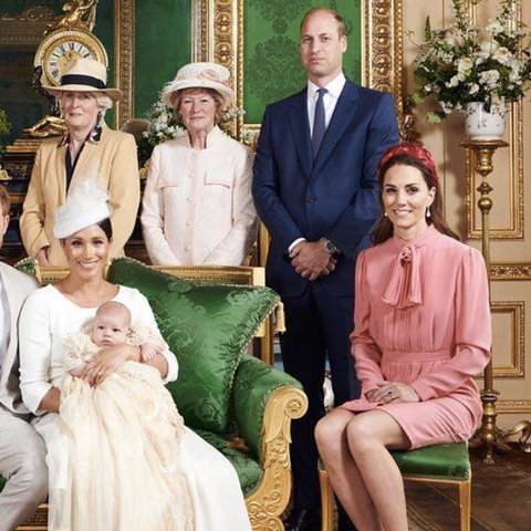 Kate Middleton Channels Blair Waldorf in a Pink Dress and Headband at Archie's Christening