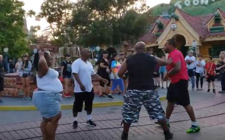 Shocking Footage Shows Huge Fight Break Out At Disneyland In California