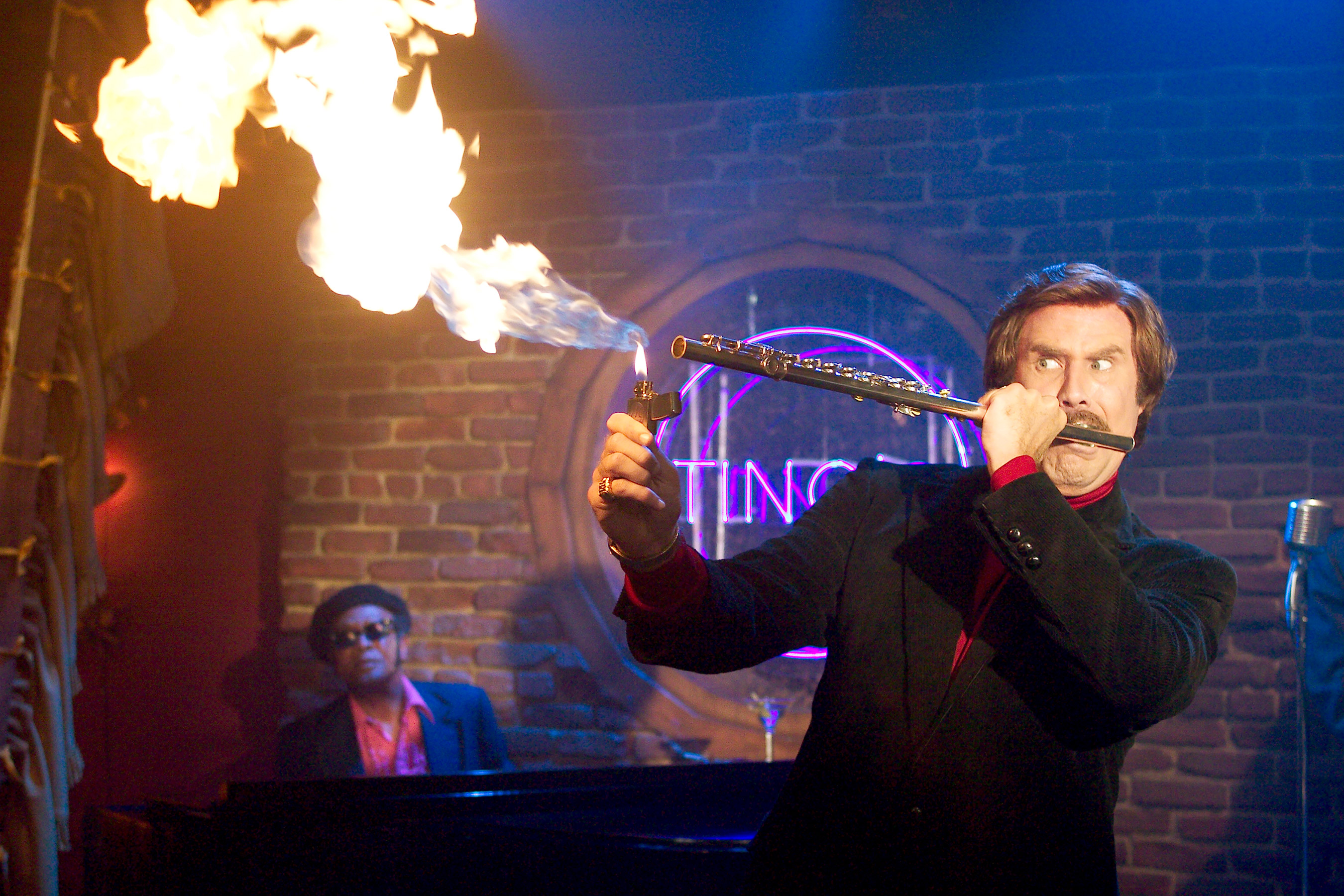 How Anchorman created that fire performance: 'Ron Burgundy has to play jazz flute, right?'