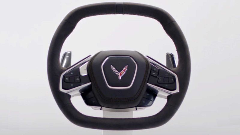 C8 Corvette steering wheel, engine sound unveiled ahead of debut