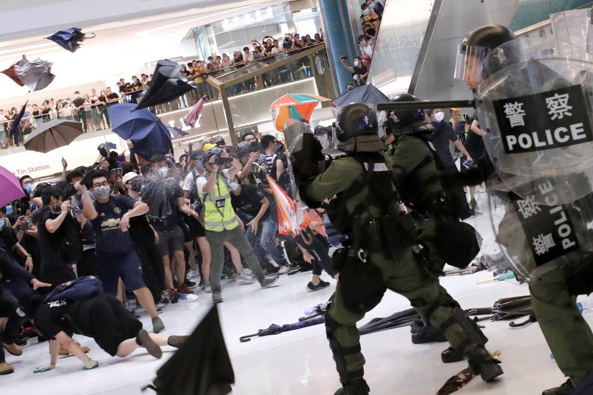 Head wounds, a severed finger, police and protesters in hospital: how a peaceful rally in Hong Kong descended into bloodshed and chaos in Sha Tin’s New Town Plaza mall