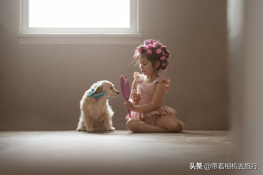 被这组写真暖哭了：小萝莉与宠物狗杰克的故事