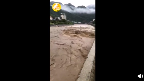 勐涨河水已超警戒水位！汉中佛坪启动防汛应急预案