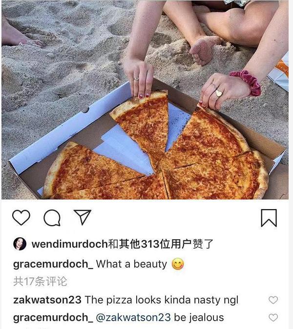 邓文迪宠女儿放弃原则，格蕾丝吃超大披萨不顾身材邓文迪点赞