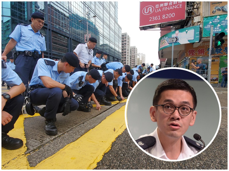 【逃犯条例】警：深水埗警员跑动时子弹袋松开 发现子弹及上弹器分离