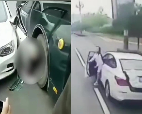 突开门下车身后巴士驶来 女司机被夹在两车间亡