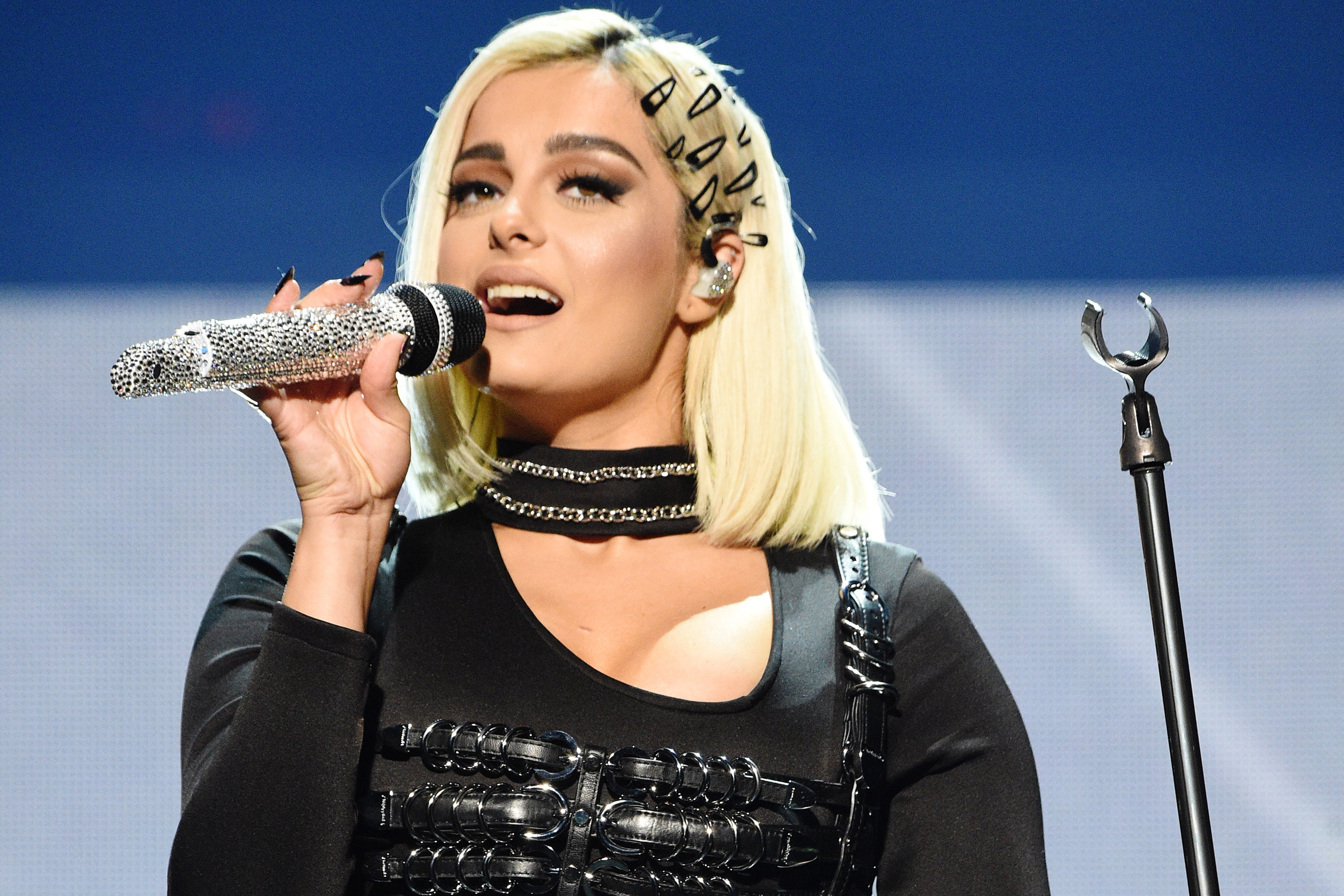 Bebe Rexha Puts on Her Lipstick While Doing a Split in Black Thong: 'This Is What 30 Looks Like'