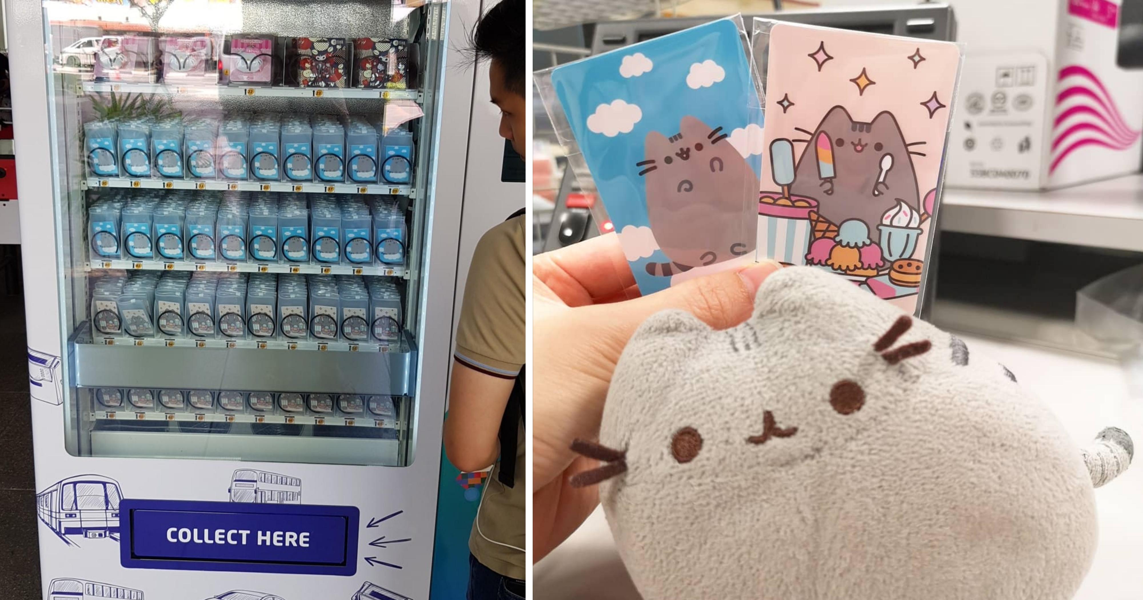 Queues form to buy Pusheen EZ-Link cards & Hello Kitty EZ-charms from Bugis Junction vending machine