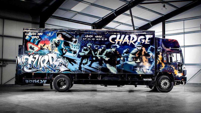 Banksy Street Art Volvo Truck Could Auction For $2M