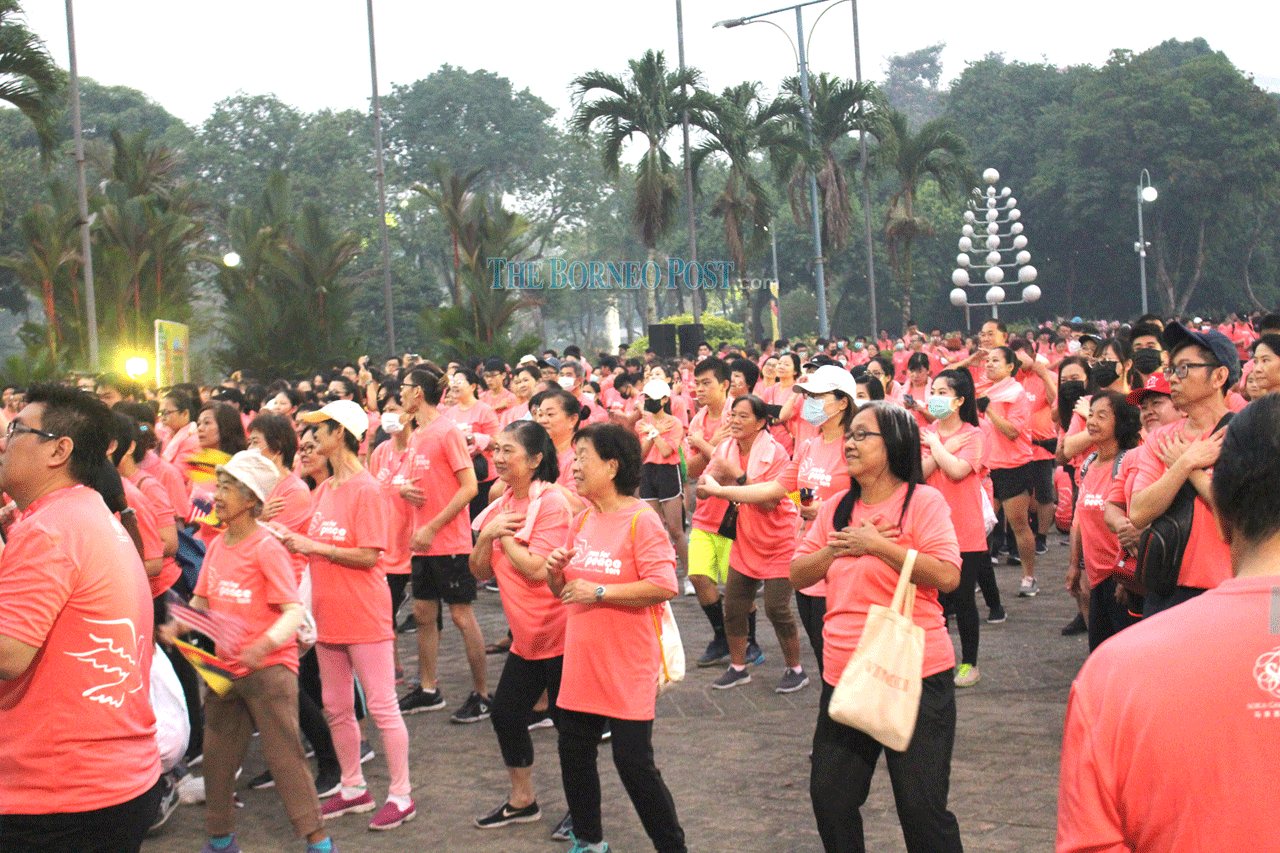 Over 4,000 gather for peace despite haze forcing cancellation of run