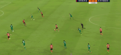 GIF：索萨精准直塞助攻甘超破门，深圳1-0国安