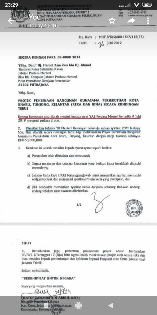 Guan Eng says he did not sign letter on RM450 million direct negotiation project
