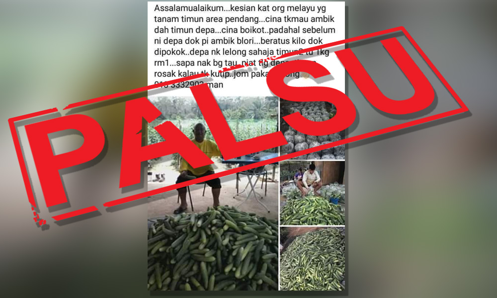 False! Viral post on Chinese traders boycotting Malay farmers