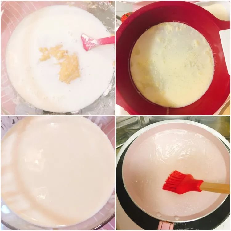 高颜值草莓千层蛋糕不用烤箱也能做，你也试试~