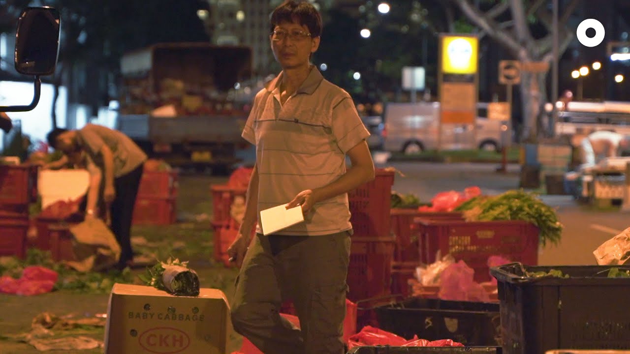 Road by day, Vegetable Wholesale Market by Night