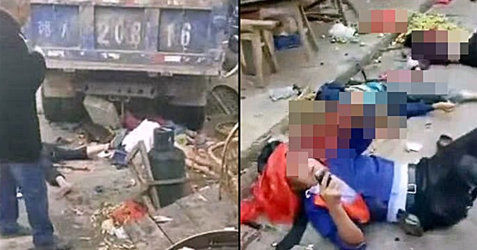 货车疑刹车失灵 冲入市集酿10死16伤