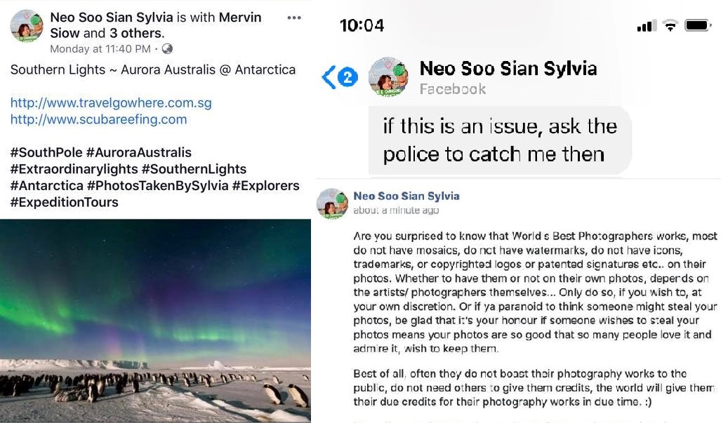 Singapore travel agent accused of stealing copyrighted photos and passing it off as her own